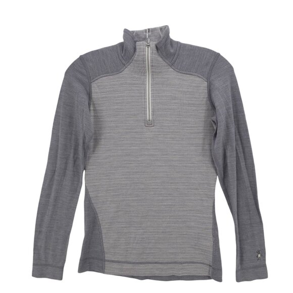 SMARTWOOL 100% Merino Wool Gay Stripe 1/4 Zip Pullover Women's SMALL - Picture 1 of 10